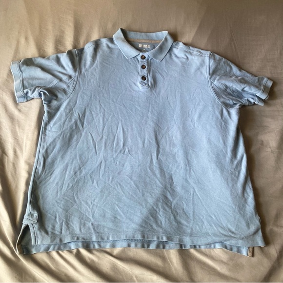 Duluth Trading Co Polo Shirt Mens Size XL Light Blue Workwear Casual - Picture 3 of 5